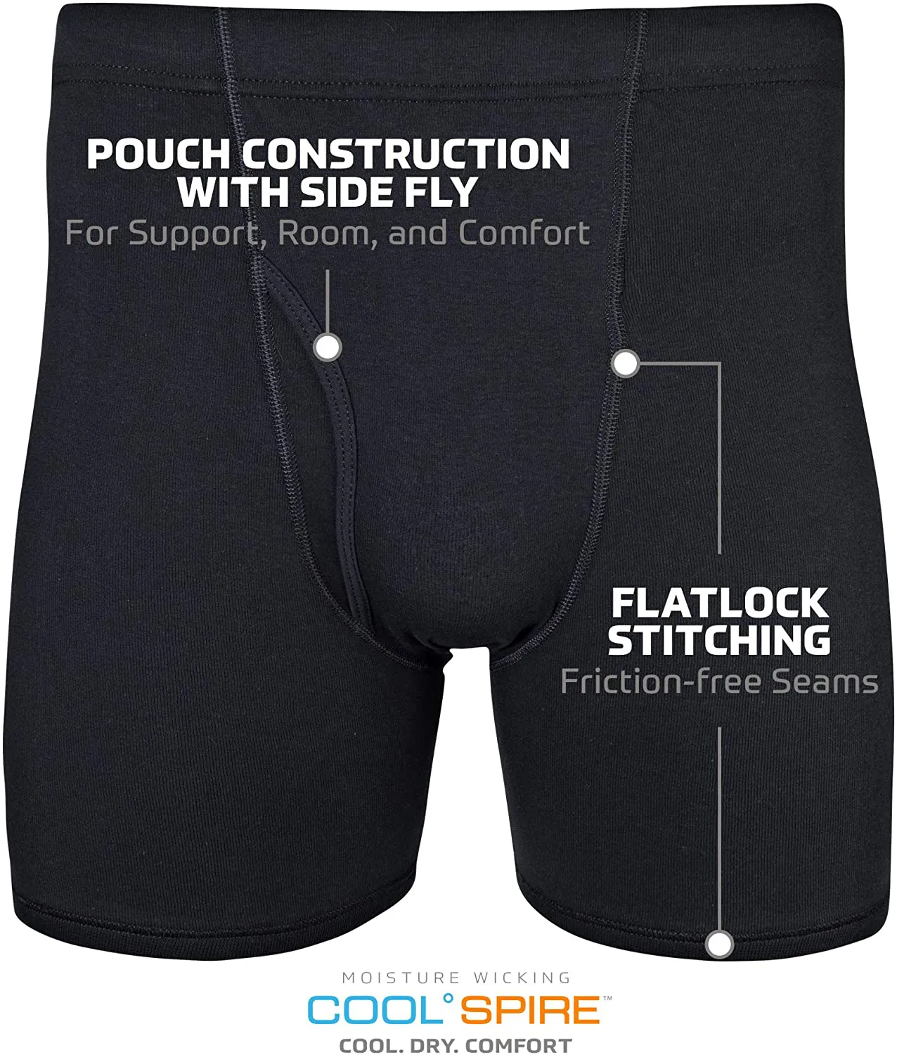10 Pack Gildan Men's Covered Waistband Boxer Briefs