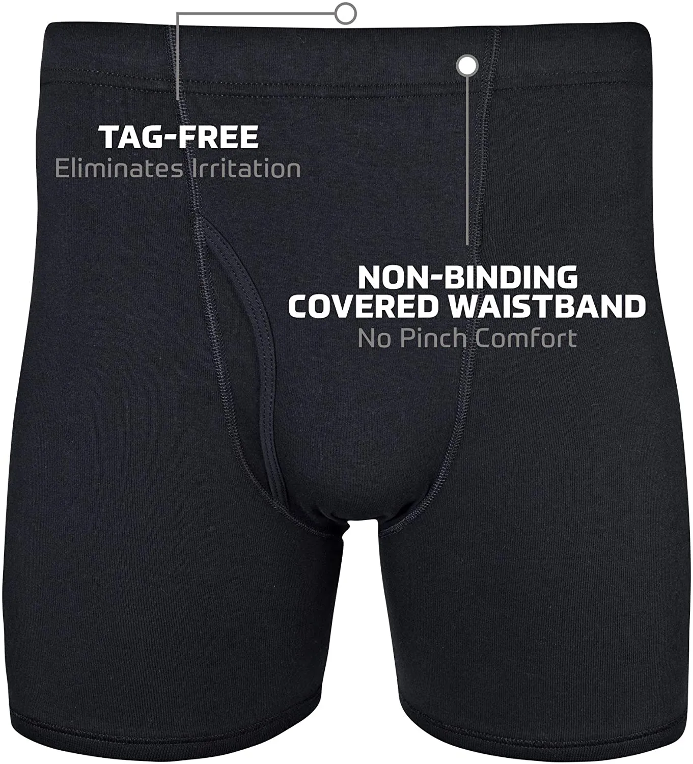 10 Pack Gildan Men's Covered Waistband Boxer Briefs