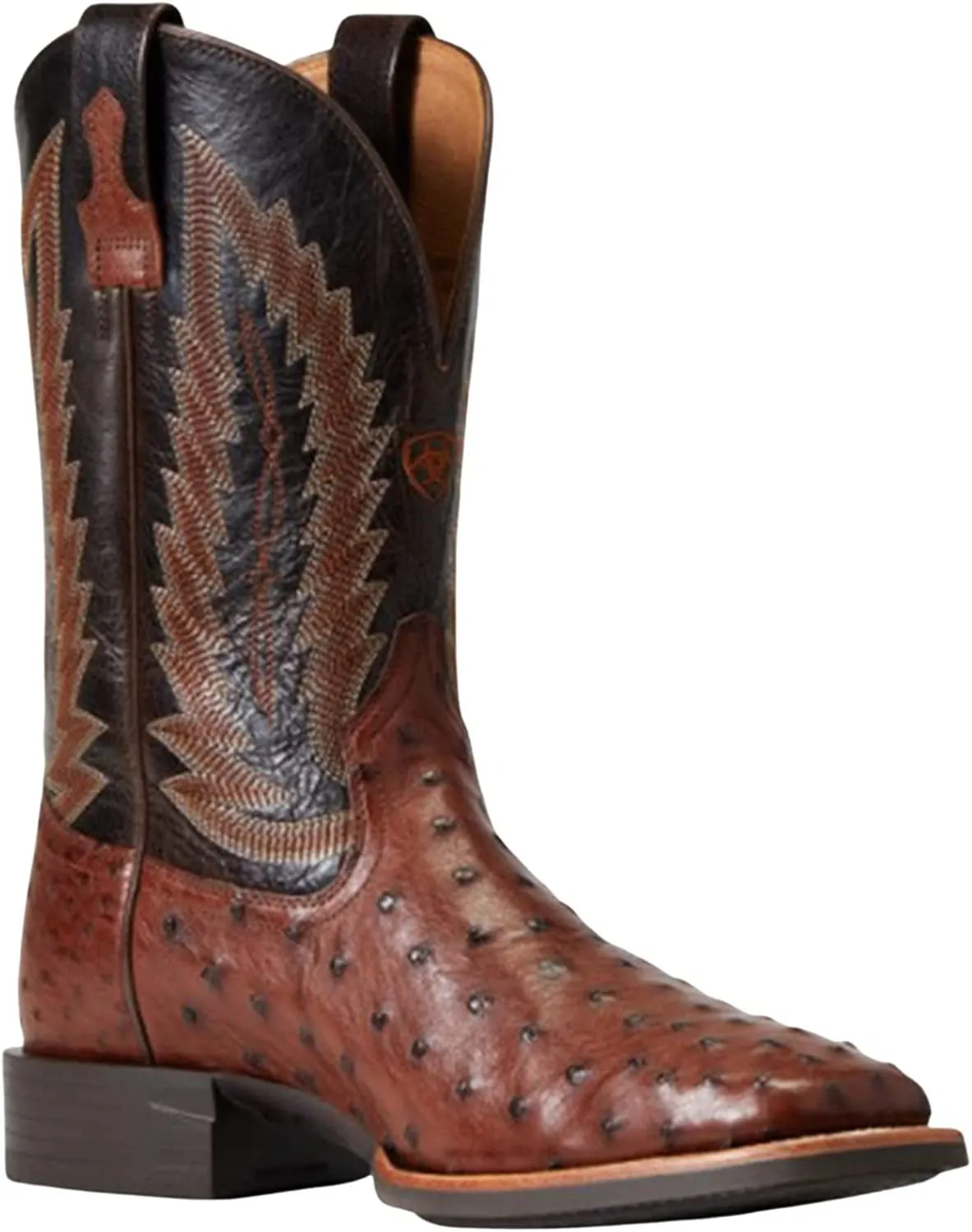 Ariat Men's Quantum Primo Full Quill Ostrich Western Boot, Antique Tabac