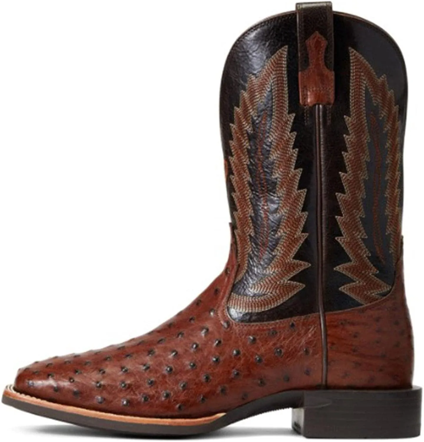 Ariat Men's Quantum Primo Full Quill Ostrich Western Boot, Antique Tabac