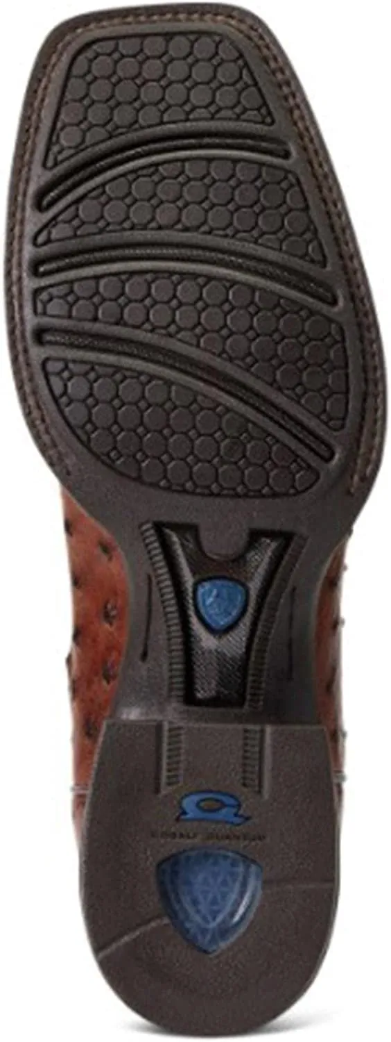 Ariat Men's Quantum Primo Full Quill Ostrich Western Boot, Antique Tabac