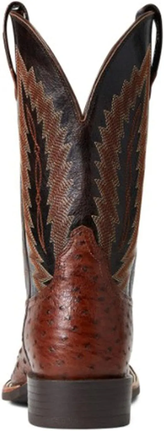 Ariat Men's Quantum Primo Full Quill Ostrich Western Boot, Antique Tabac