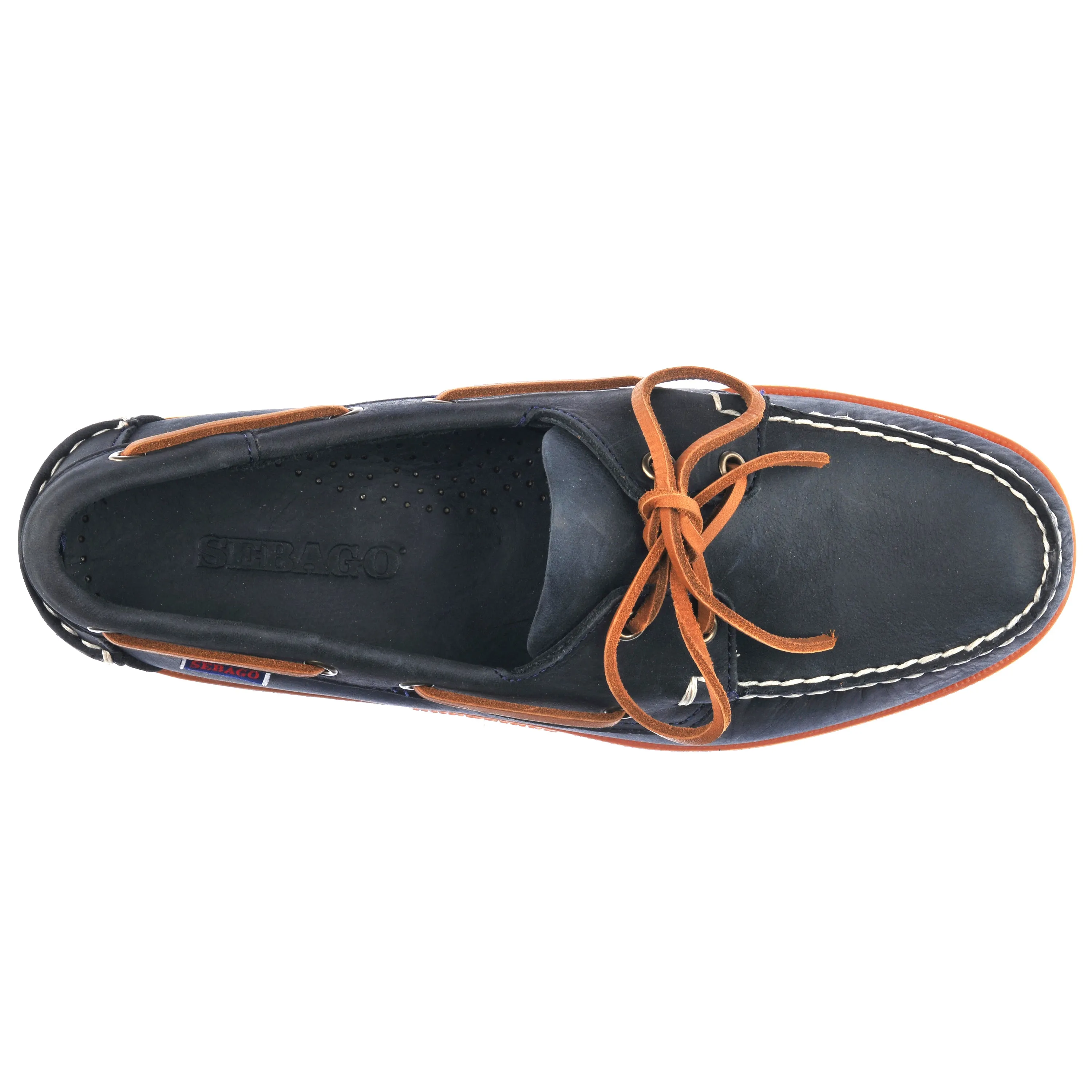 Docksides Portland Crazy H - Navy Blue & Brown