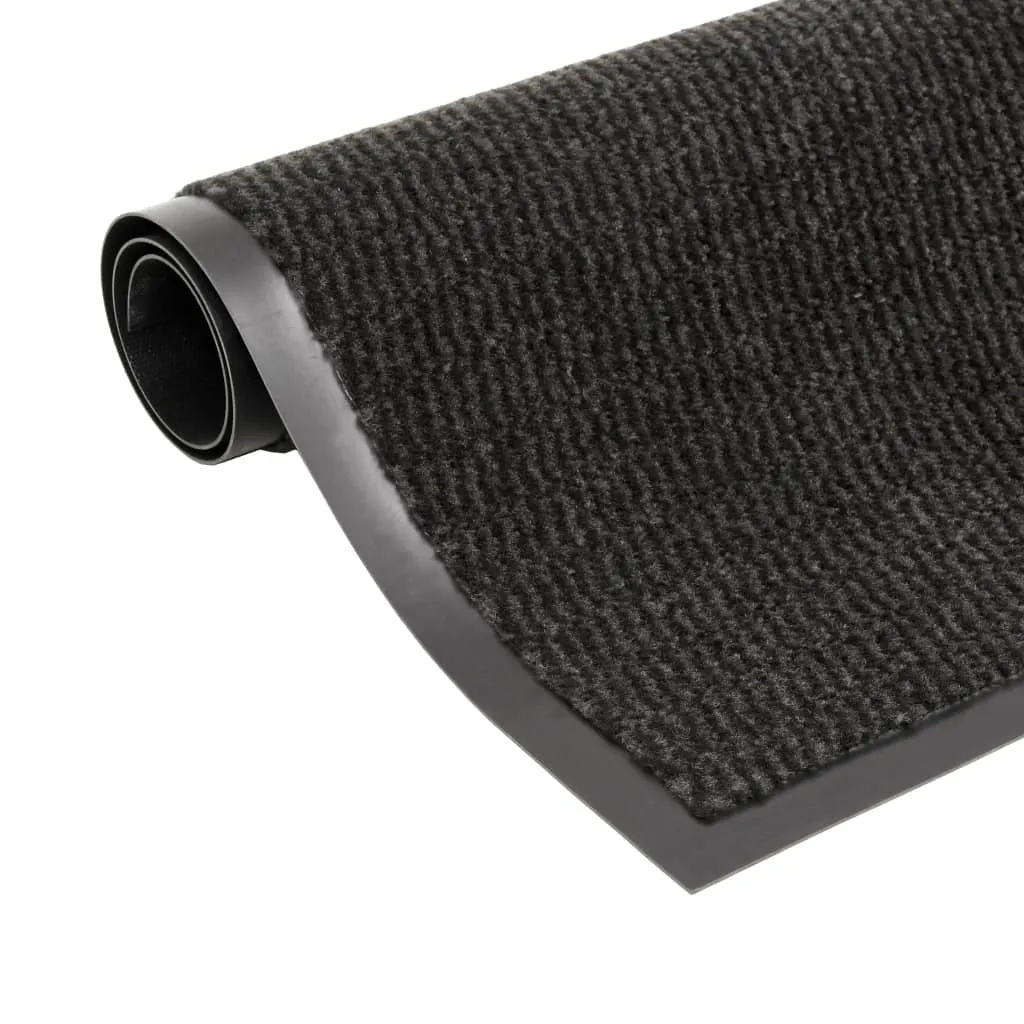 Dust Control Mats 2 pcs Rectangular Tufted 90x150 cm Black