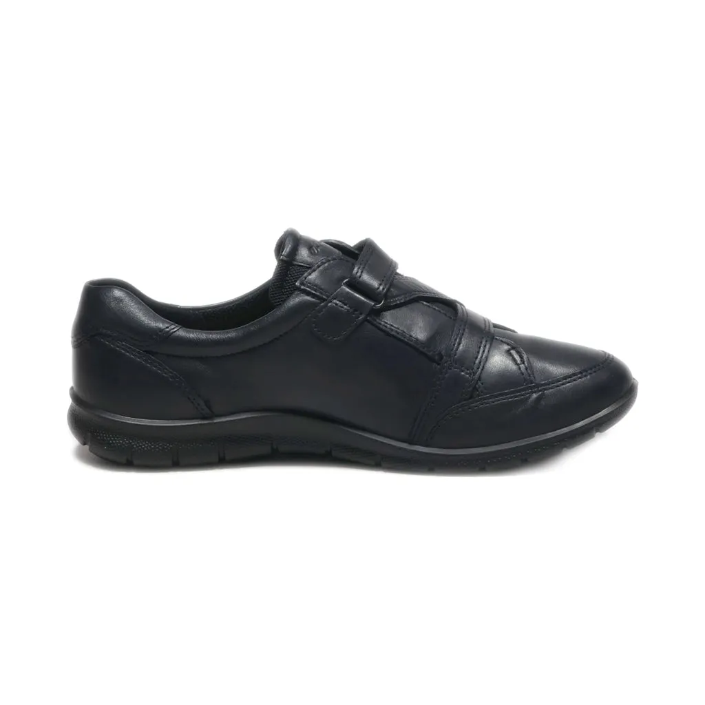 Ecco Flat Shoes Leather Black Colour For Women