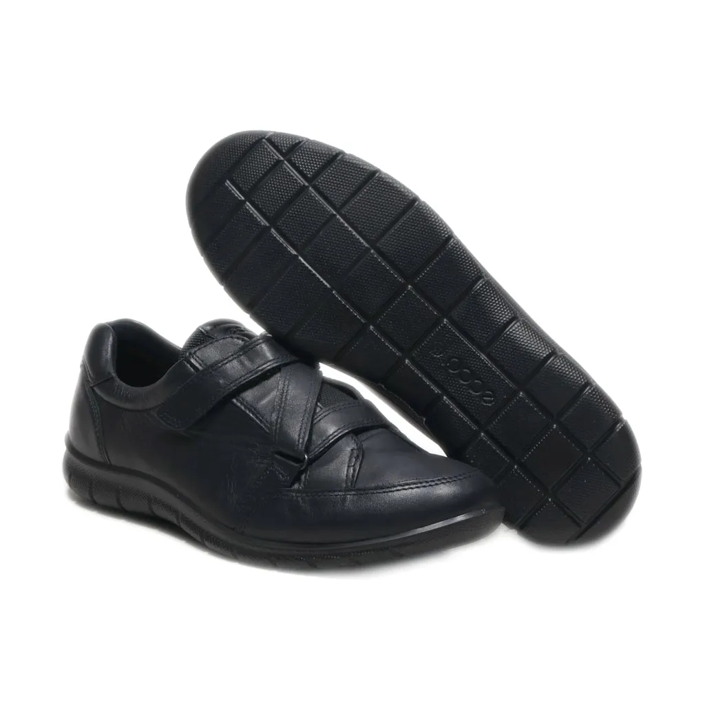 Ecco Flat Shoes Leather Black Colour For Women