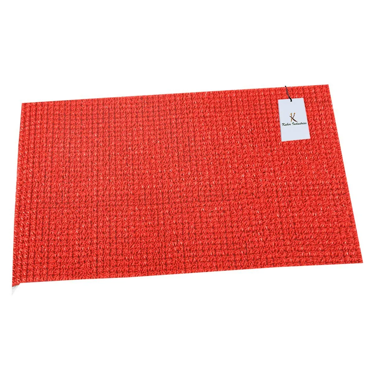 Kuber Industries VARIATION0045_10 PVC Door Mat (30" x 18", Red, Standard)