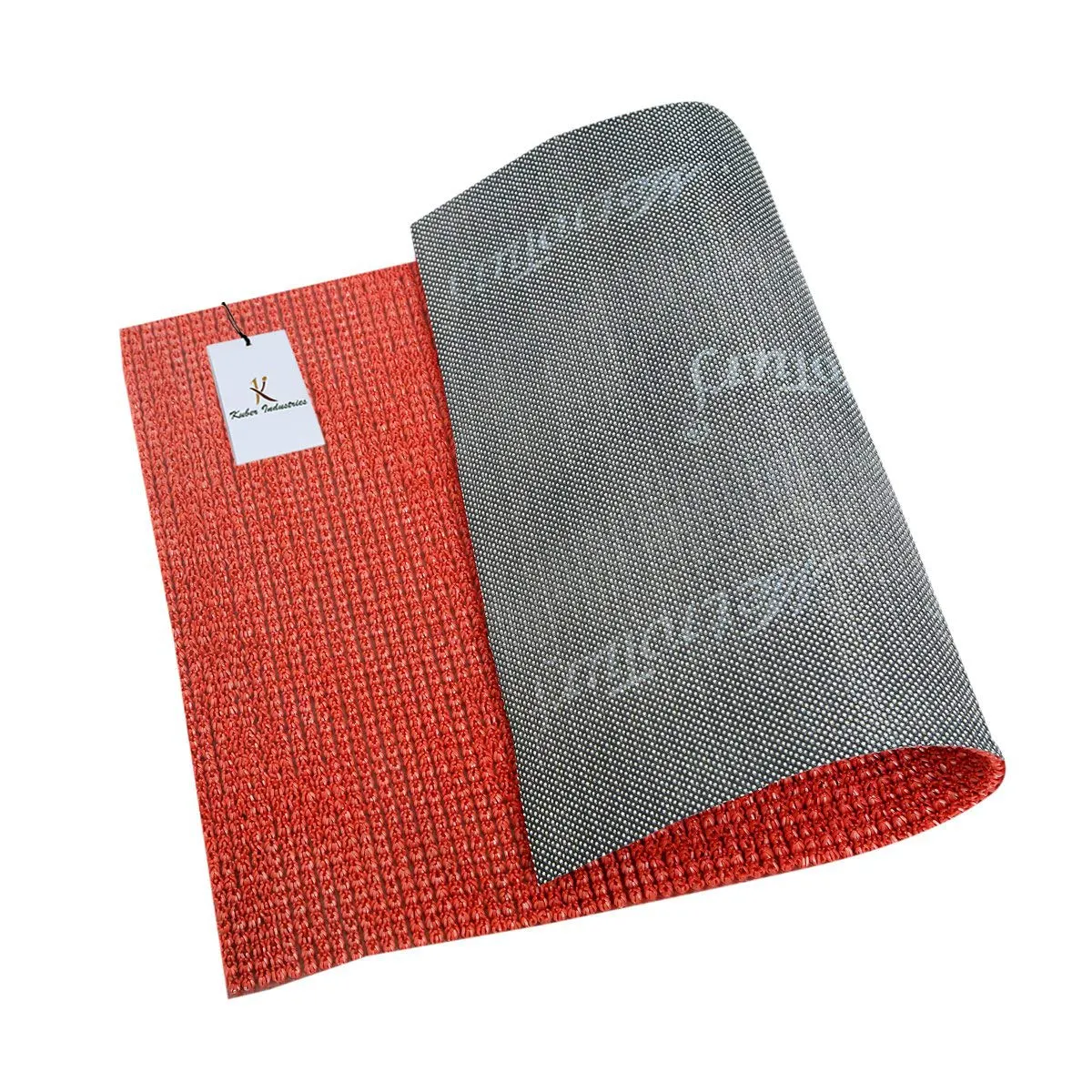 Kuber Industries VARIATION0045_10 PVC Door Mat (30" x 18", Red, Standard)