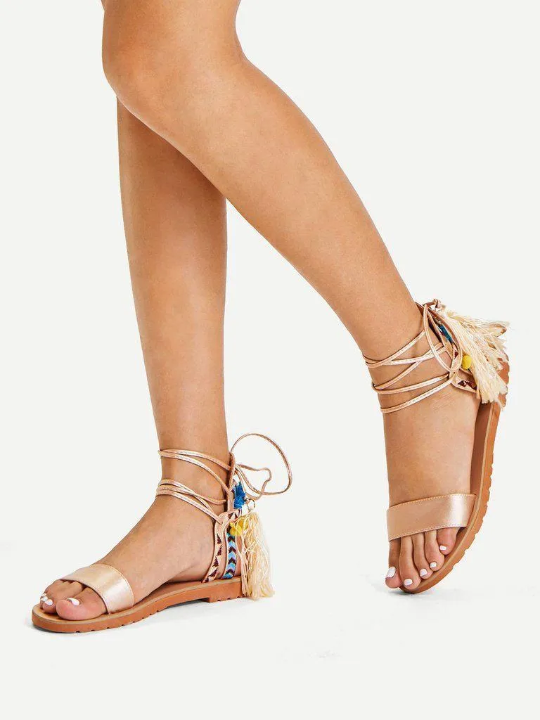 Lace Up Criss Cross Gladiator Sandals