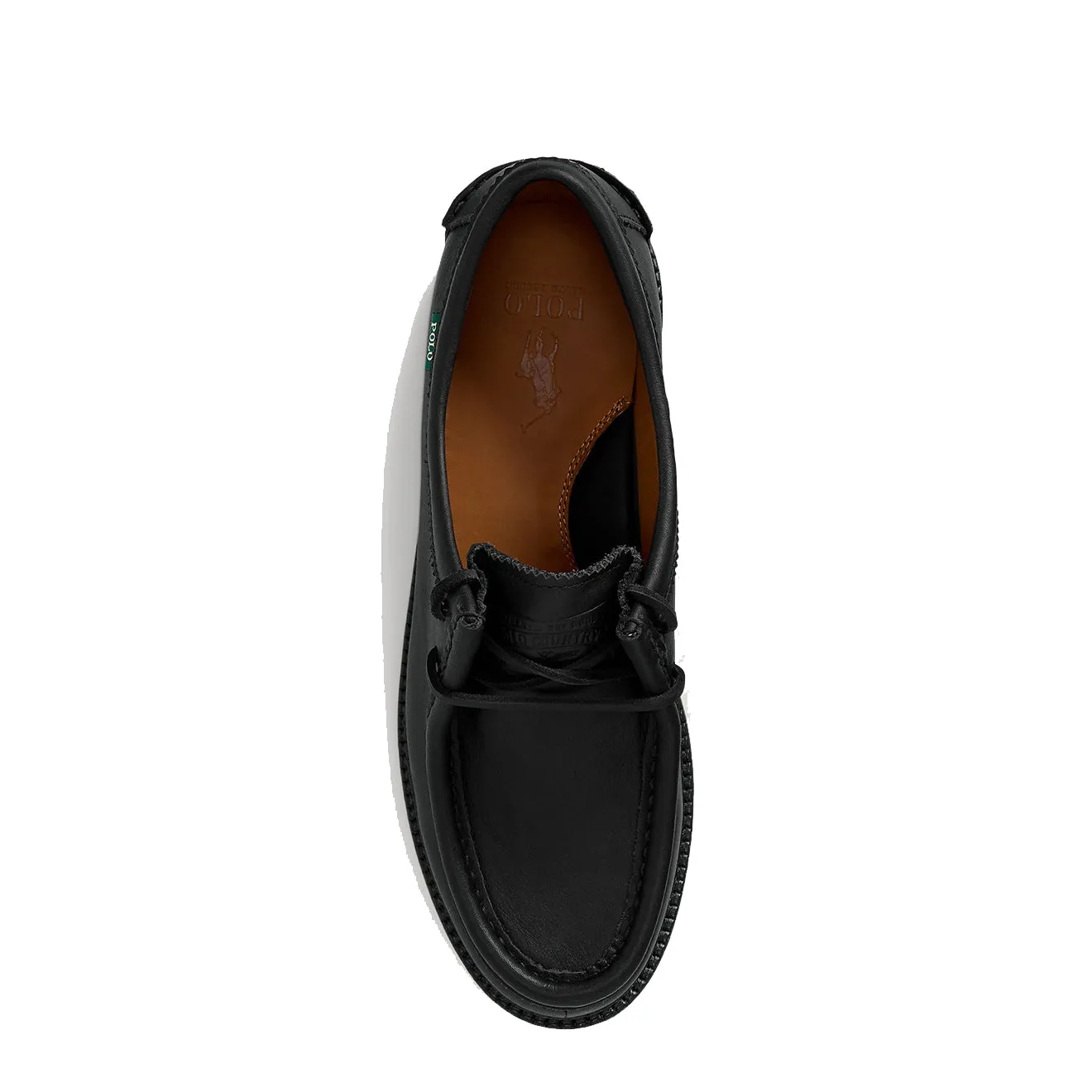 Polo Ralph Lauren Jett Lug-Sole Leather Moc-Toe Shoe Black