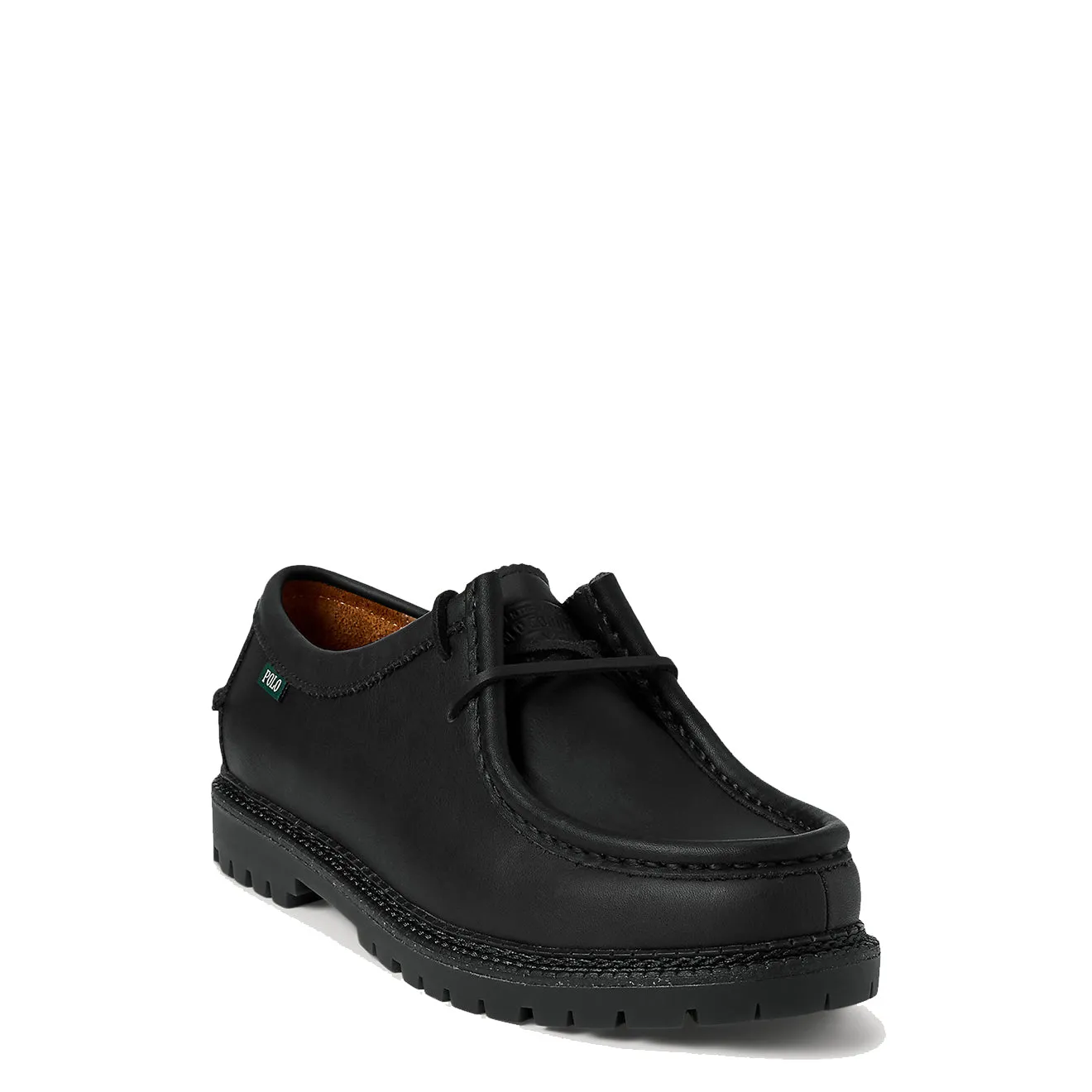 Polo Ralph Lauren Jett Lug-Sole Leather Moc-Toe Shoe Black