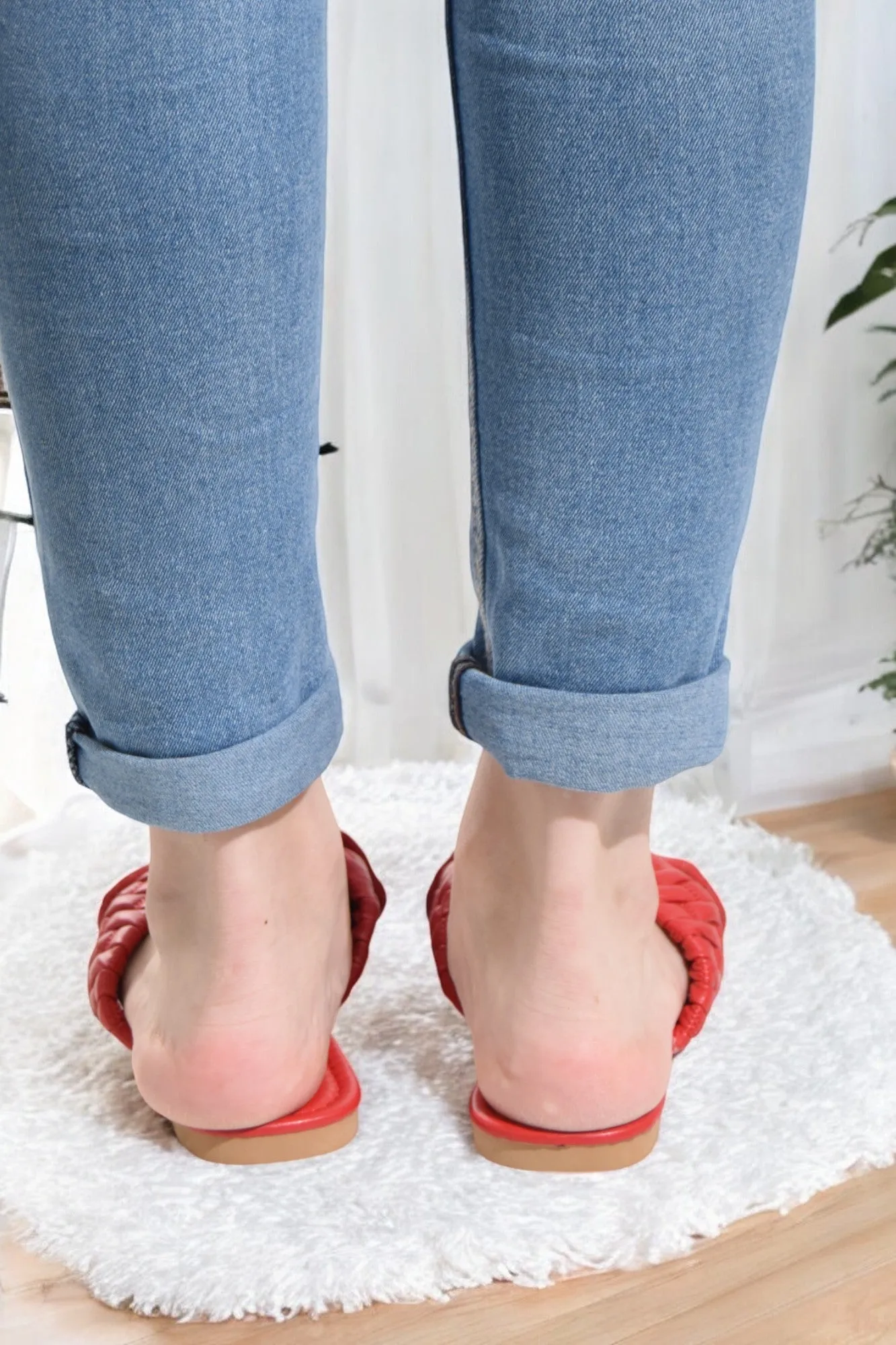 Red Criss cross Sandals