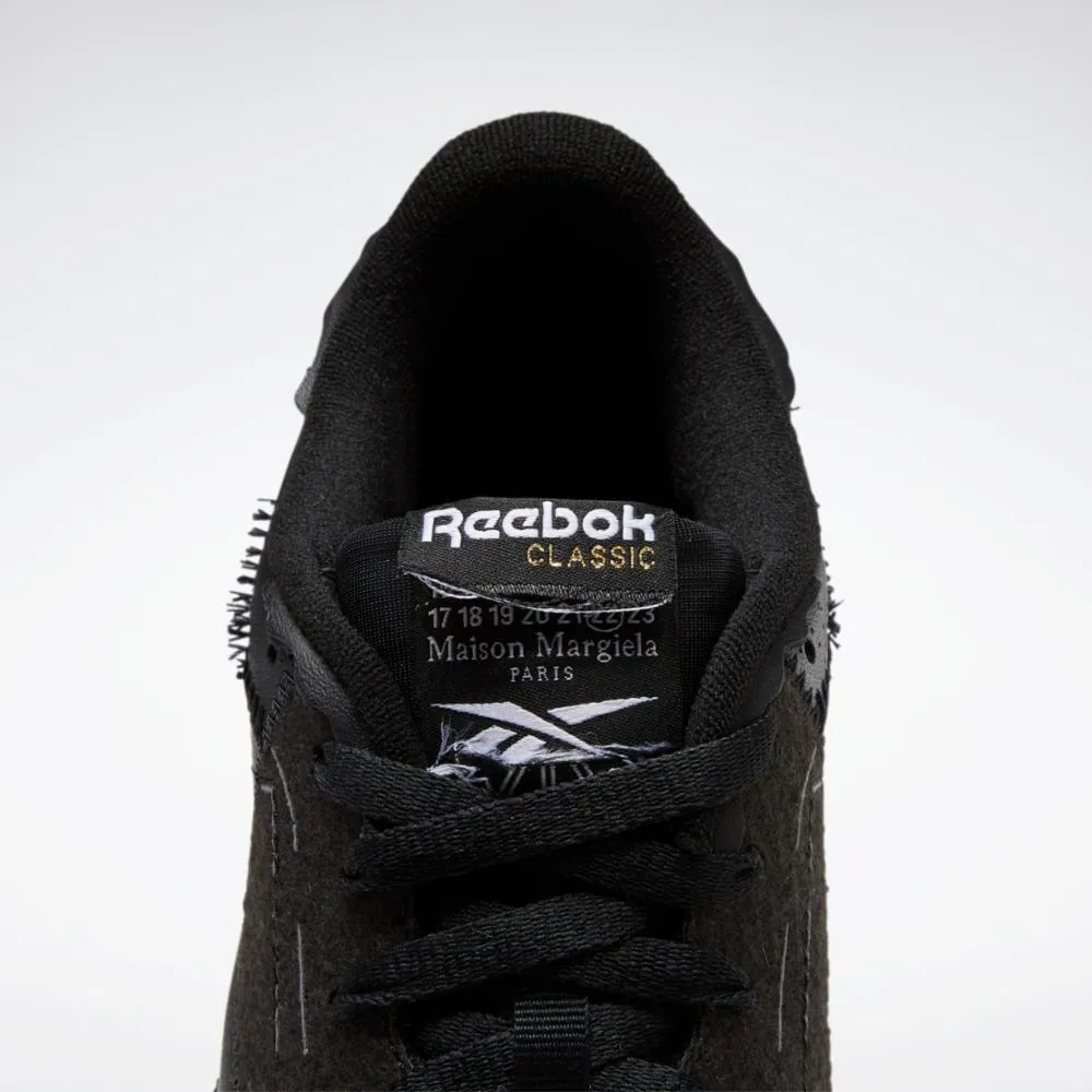Reebok Footwear Men Maison Margiela Project 0 Club C Shoes BLACK/FTWWHT/BLACK