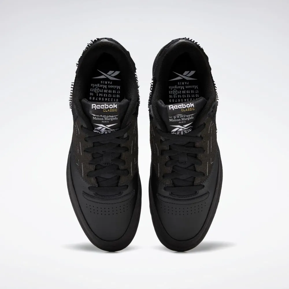 Reebok Footwear Men Maison Margiela Project 0 Club C Shoes BLACK/FTWWHT/BLACK