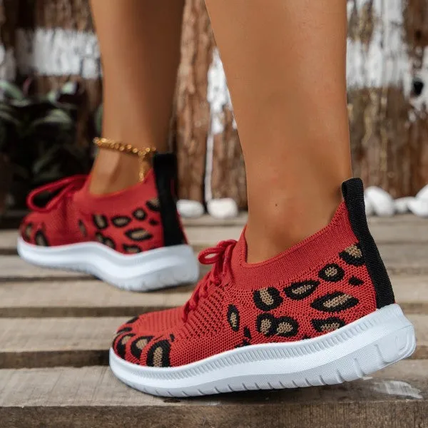 sealbeer - Red Casual Sportswear Daily Patchwork Frenulum Round Comfortable Shoes