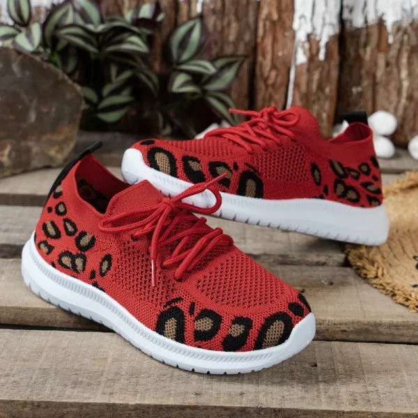 sealbeer - Red Casual Sportswear Daily Patchwork Frenulum Round Comfortable Shoes