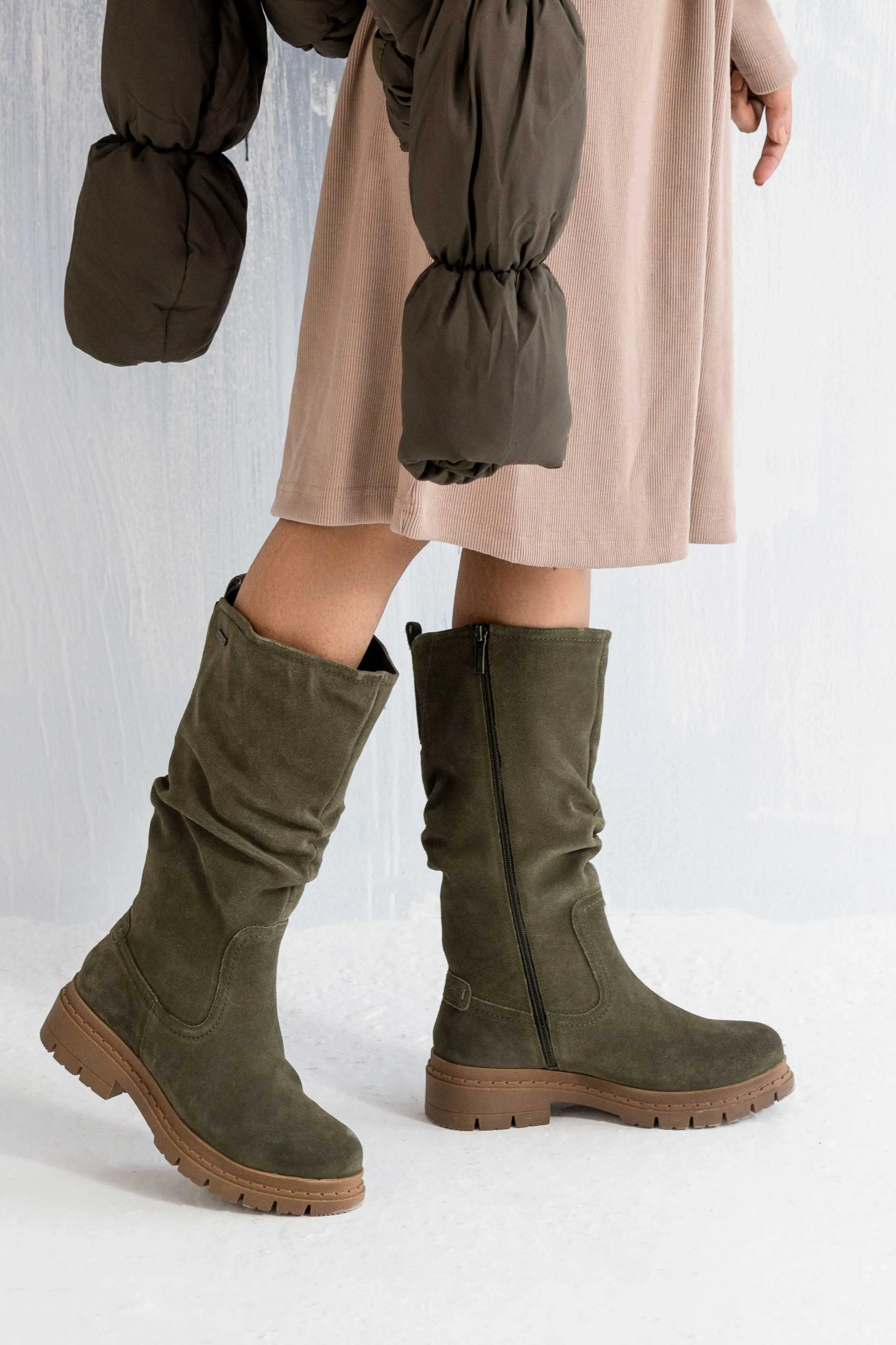 TMR Unisex Duotex Leather Long Boots